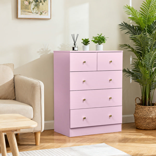 MacaronPink Melamine Board, Drawer Cabinet