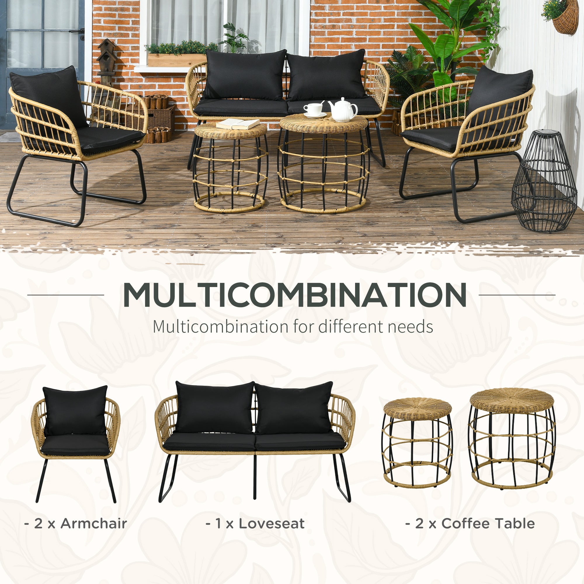 Outdoor Lounge Furniture Set