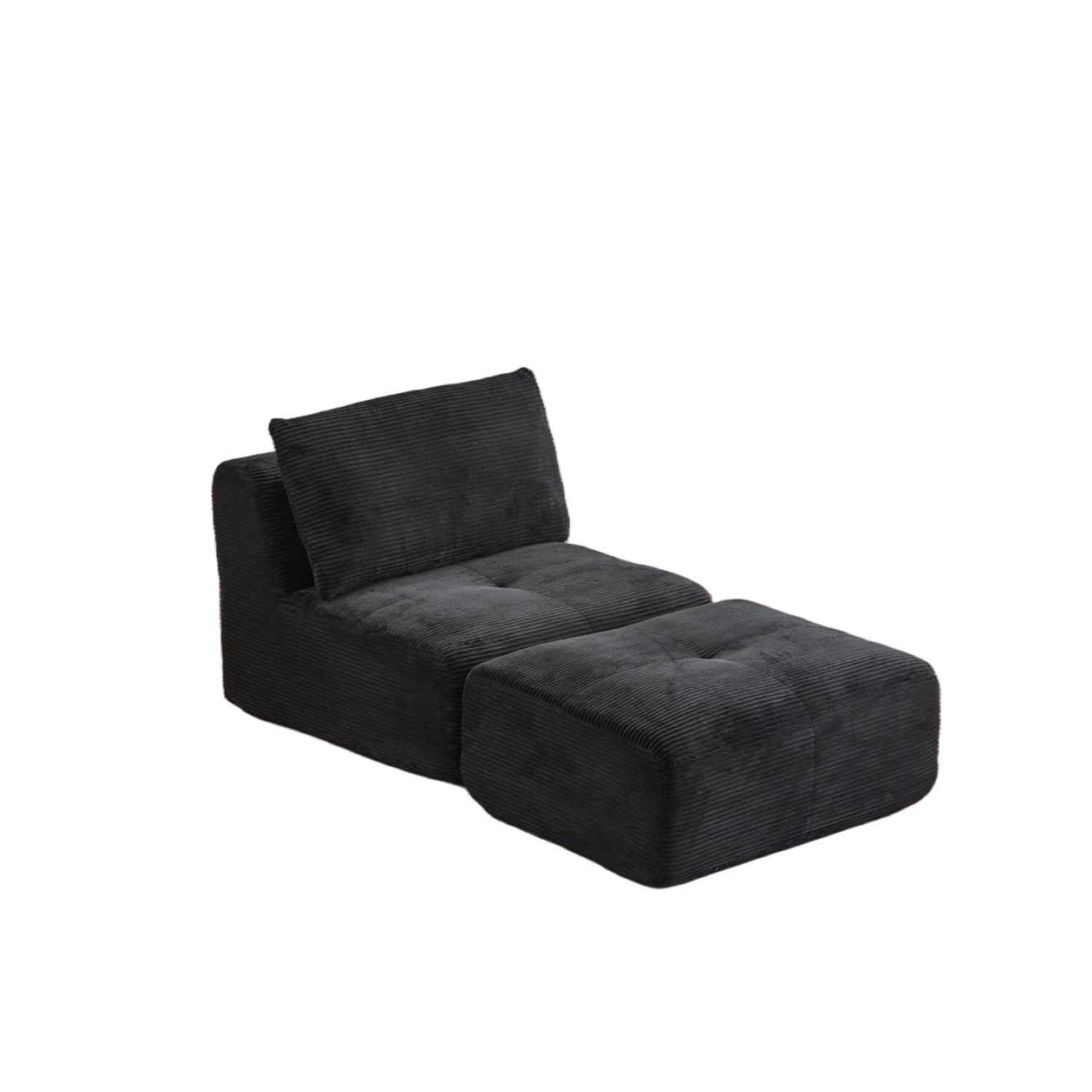Sofá Comprimido de Espuma de Memoria Moderna, Sofá Seccional Grande de 2 Plazas para Sala de Estar, Sofá Seccional Modular Nube Amigable con Mascotas, Tela de Corduroy, Loveseat Extra Profundo, Sin Ensamblaje Requerido, Beige