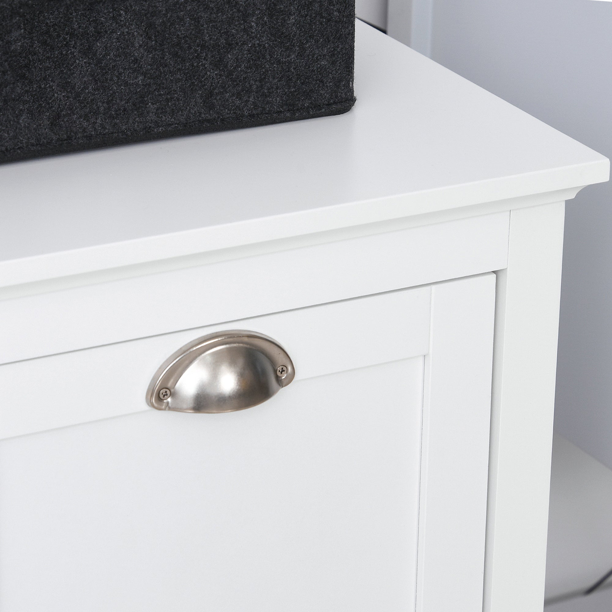 White Tilt-Out Laundry Cabinet