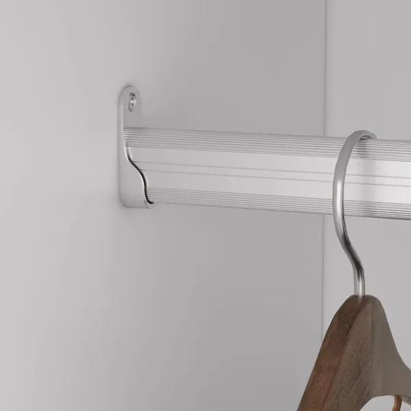 16"H Livelylodge Holzmodulares Kleiderschrank-Lagerungssystem: Kleiderschrank-Organizer Modernes Offenes Kleiderschranksystem mit Kleiderstange und Regalen für das Badezimmer in Weißer Oberfläche für alle Altersgruppen