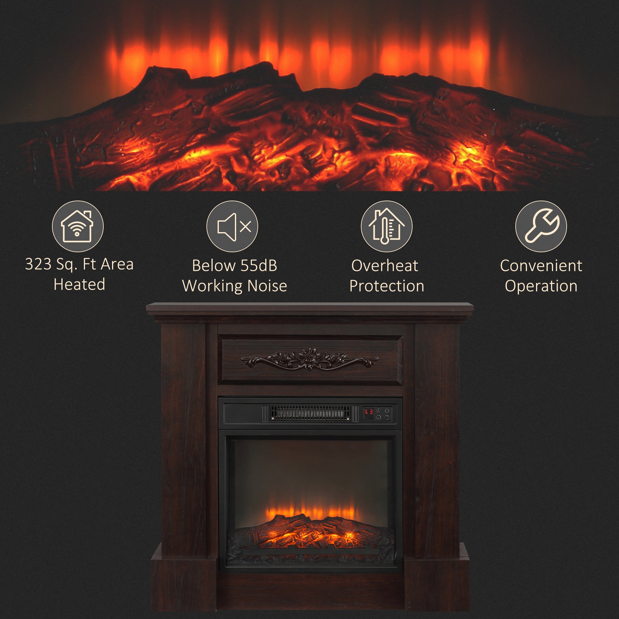Decorative Electric Fireplace Mantel