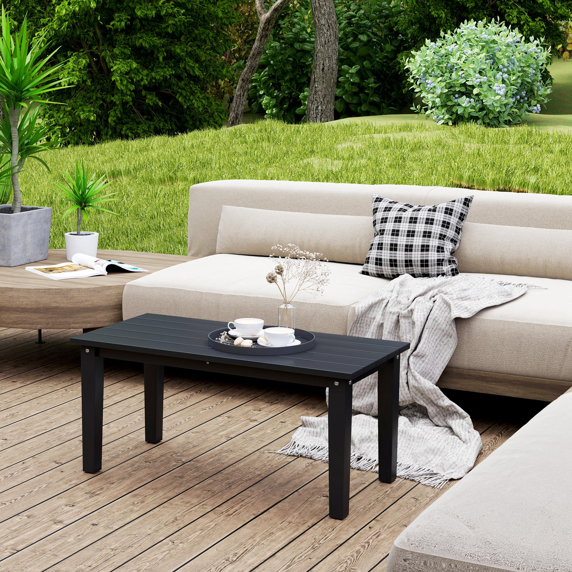 Black Outdoor Coffee Table
