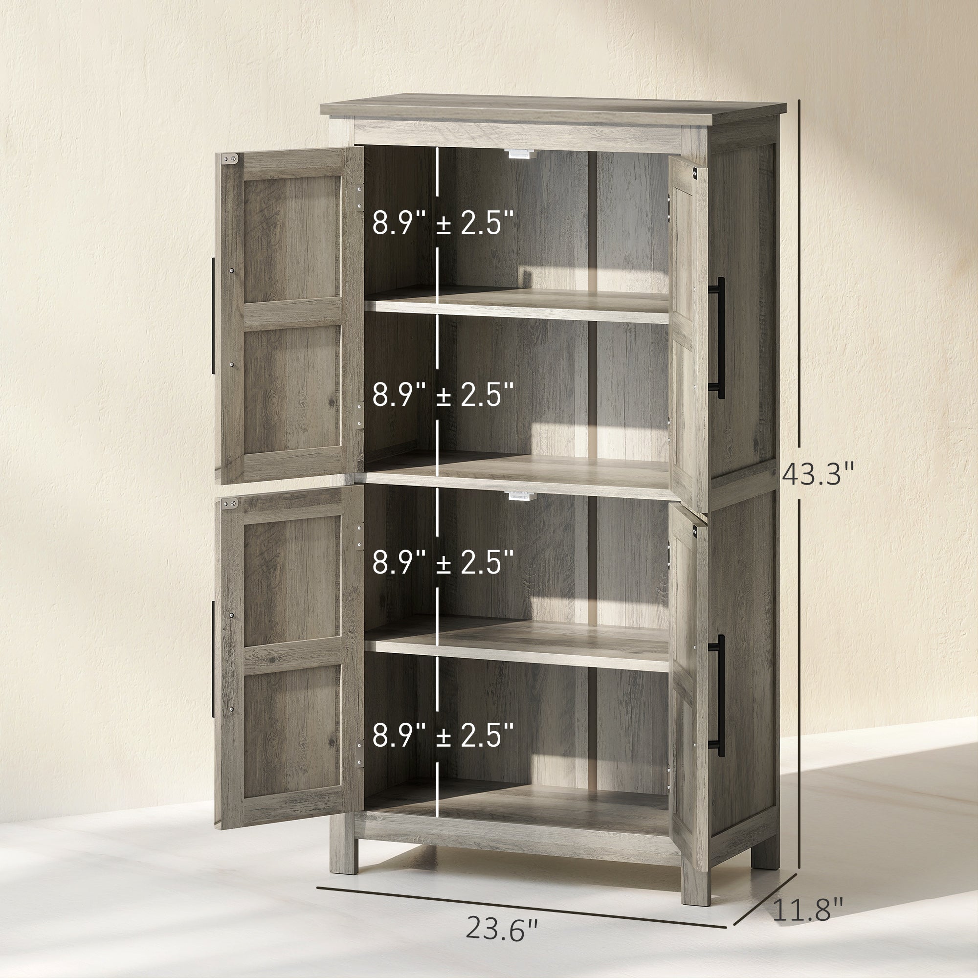 Grey Modern Storage Cabinet