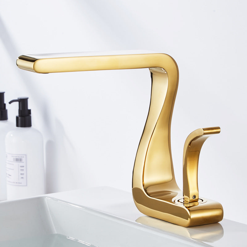 White Gold Copper Faucet