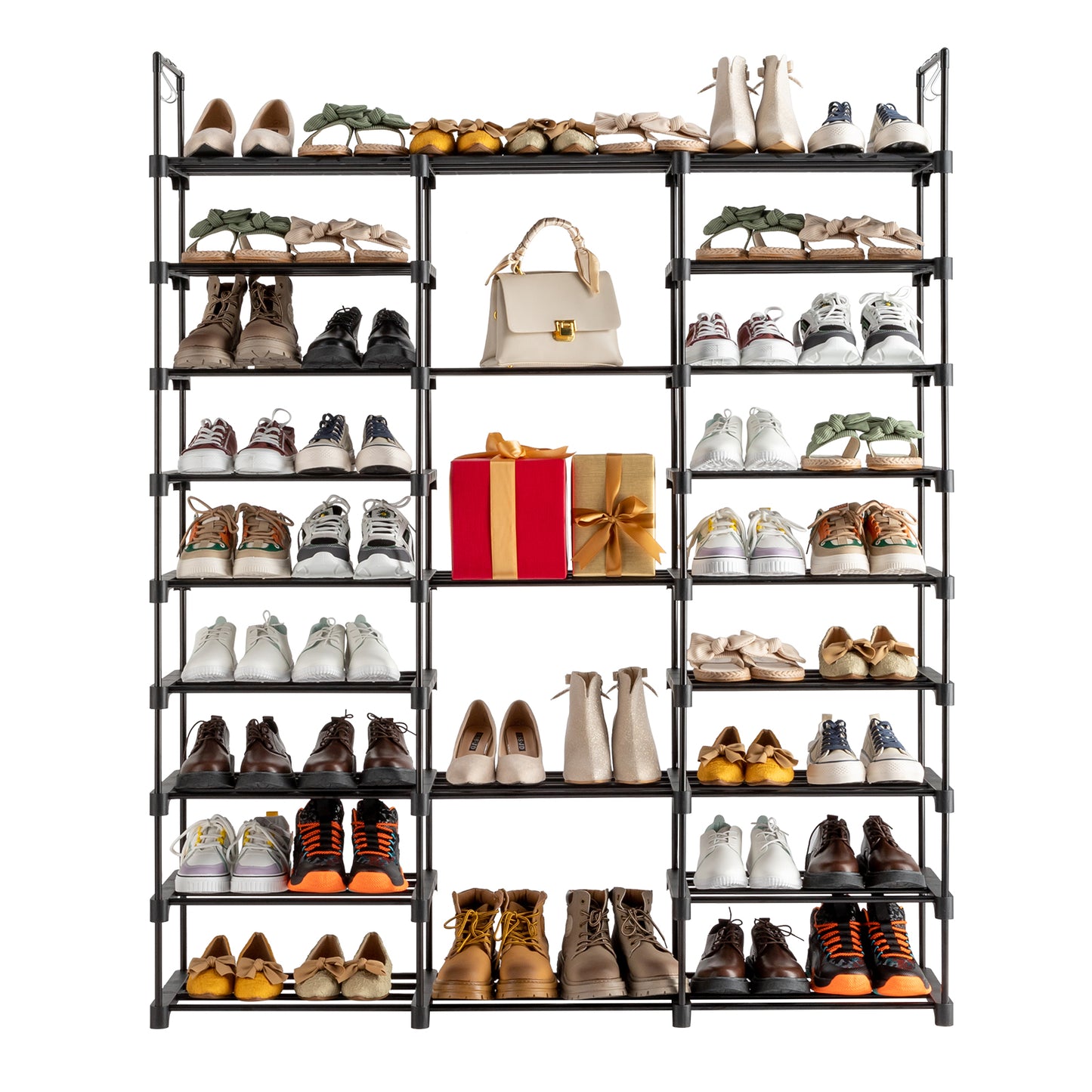 9 Tiers Shoe Rack Storage Organizer Shoe Shelf Organizer For Entryway Holds 50-55 Pairs Shoe, Stackable Shoe Cabinet Shoe Rack