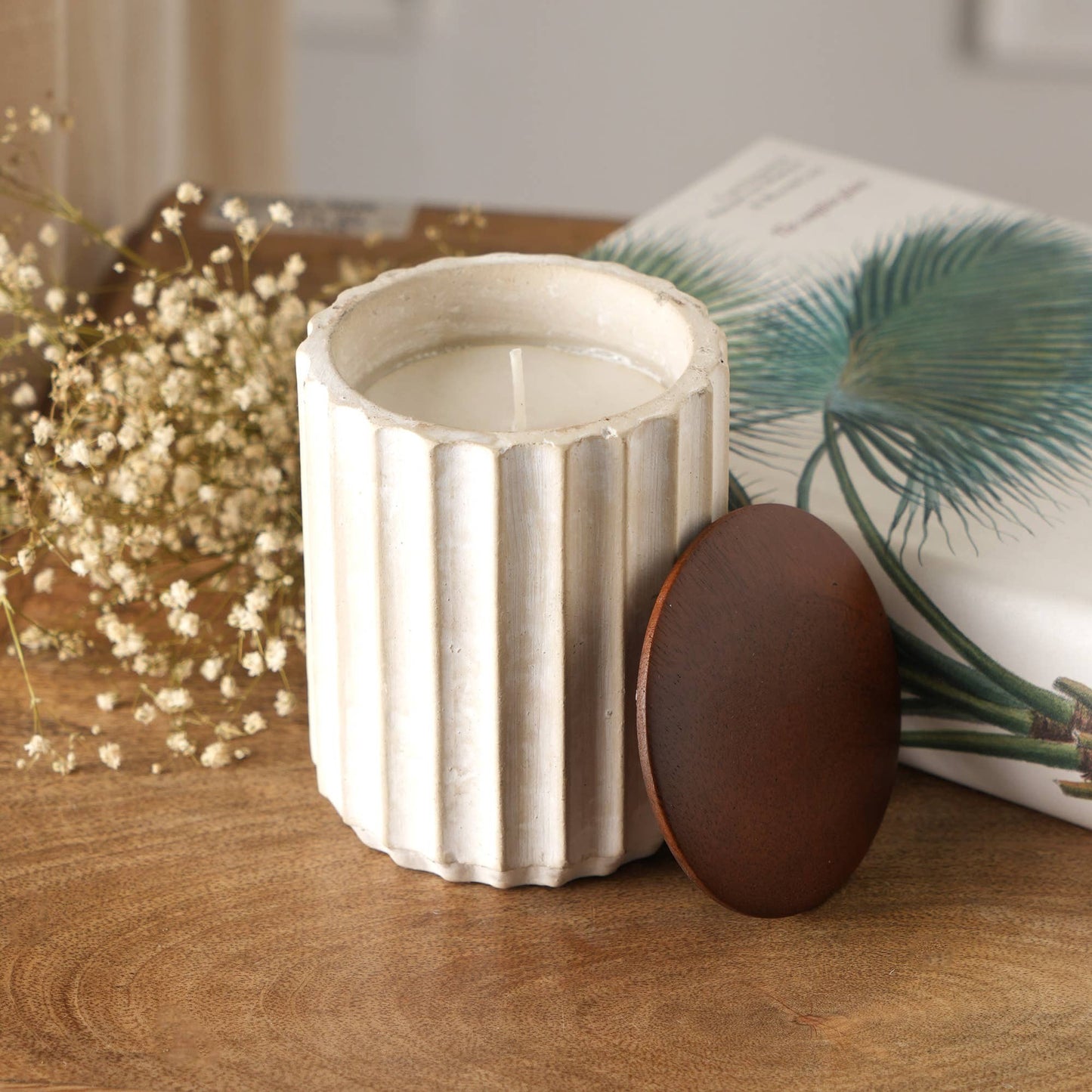 Jar Candle Ecomix Wax Fill With Wooden Lid - Vanilla Lavender, 6oz