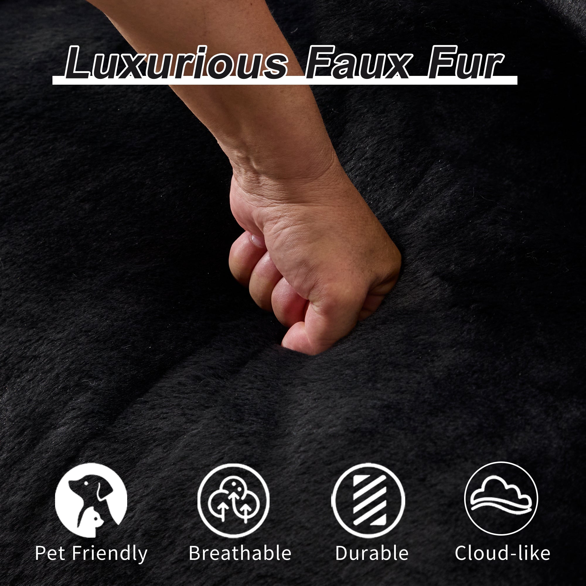 Sofá Gigante de Puf para Adultos, Sofá de Puf Loveseat Ultra Suave y Esponjoso, Silla de Reposo Oversized para Interiores en Sala de Estar o Dormitorio, No Requiere Ensamblaje, Silla de Lectura Acogedora con Almohadas, Negro