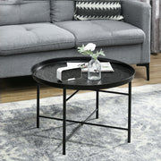 Black Hammered Tray Table