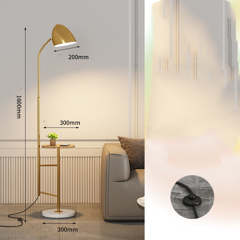 Black Marble Floor Lamp With Wireless Charging