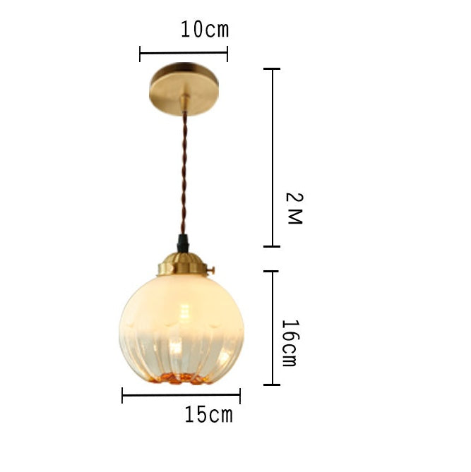 New Japanese Glass Retro Chandelier Nordic Ball