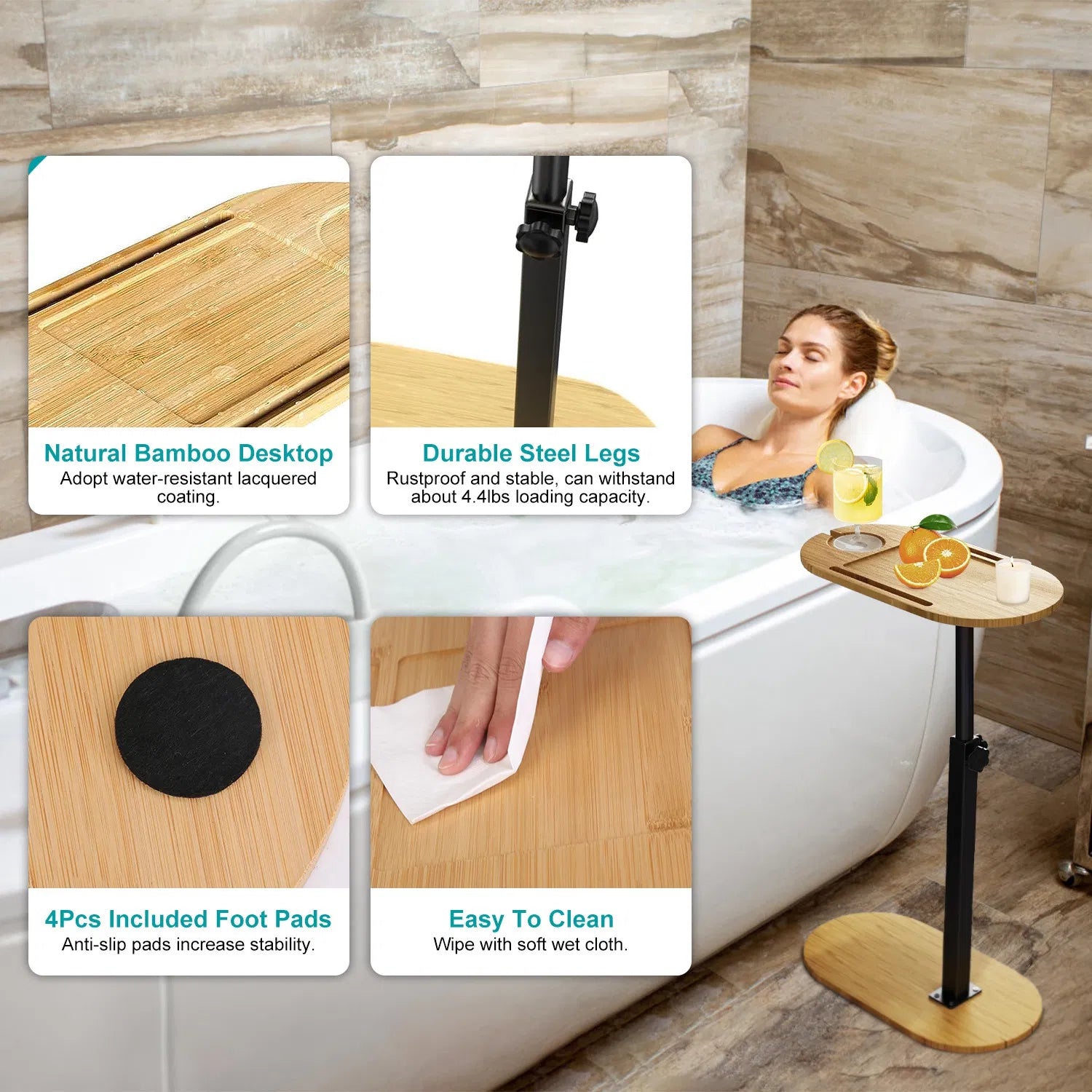 Bamboo Spa Bath Tray
