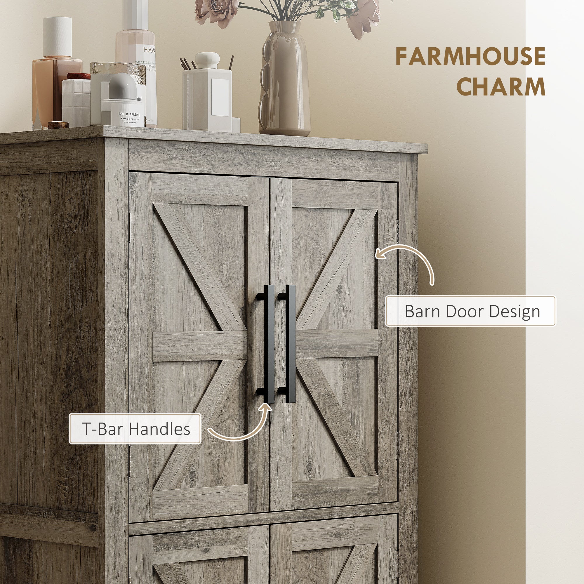 Grey Modern Storage Cabinet