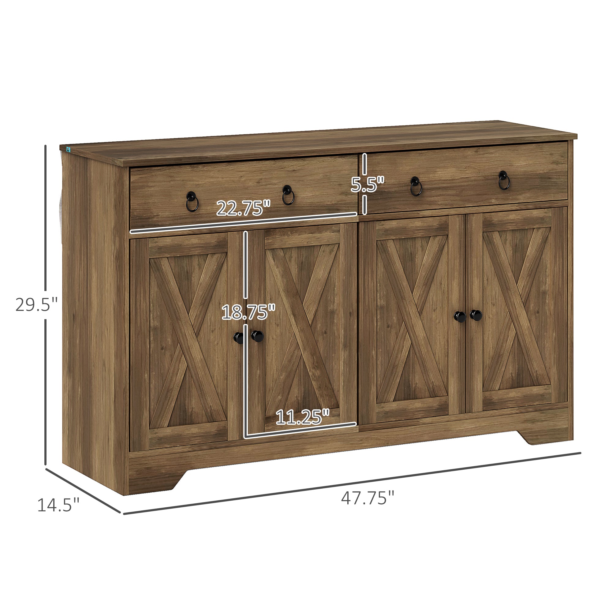 Light Brown Farmhouse Sideboard