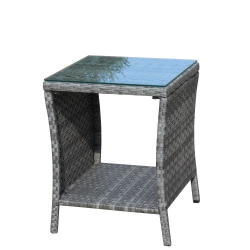 Grey Rattan Patio Table