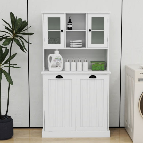 White MDF Laundry Cabinet