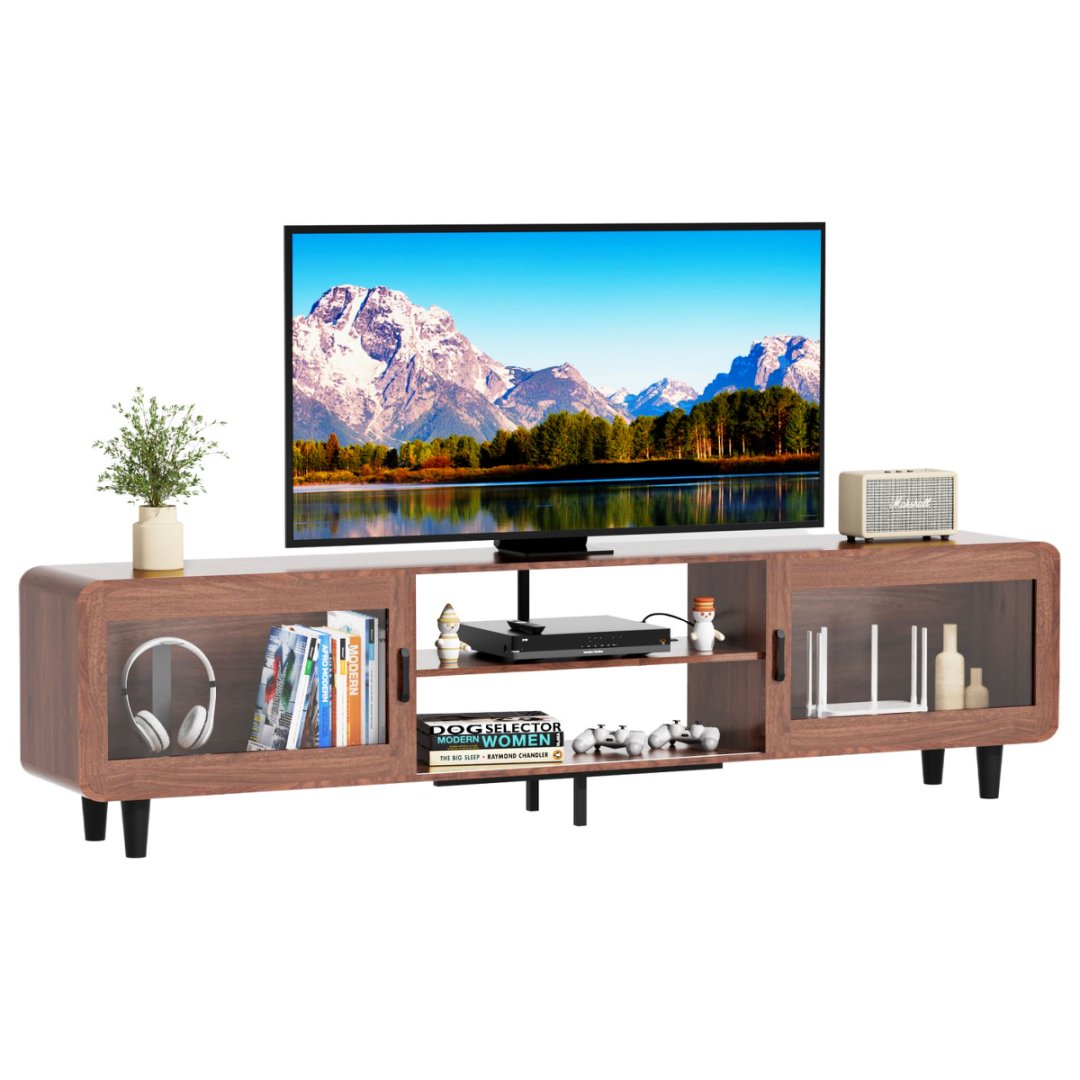 Walnut Modern TV Stand