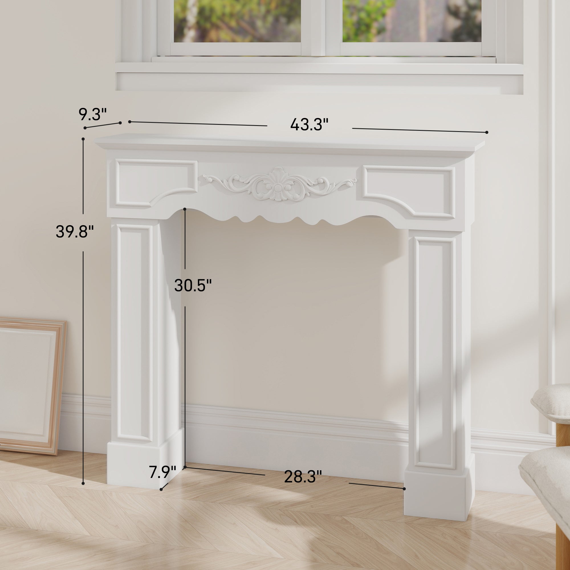 Baroque Decorative Fireplace Mantel