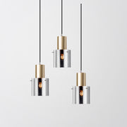 Smoky Glass Chandelier Lamp