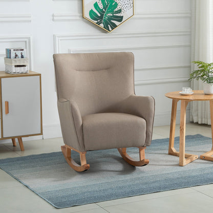 Modern Rocking Chair Sofa Armchair Modern Accent Chair with Thick Padding