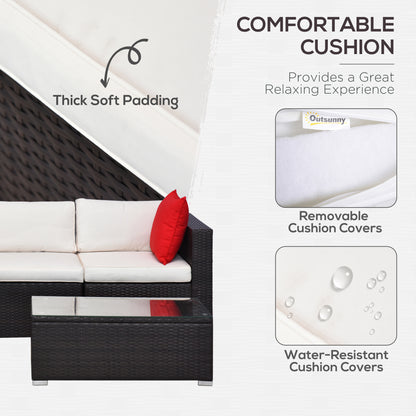 5-Piece Patio Furniture Set with Cushions