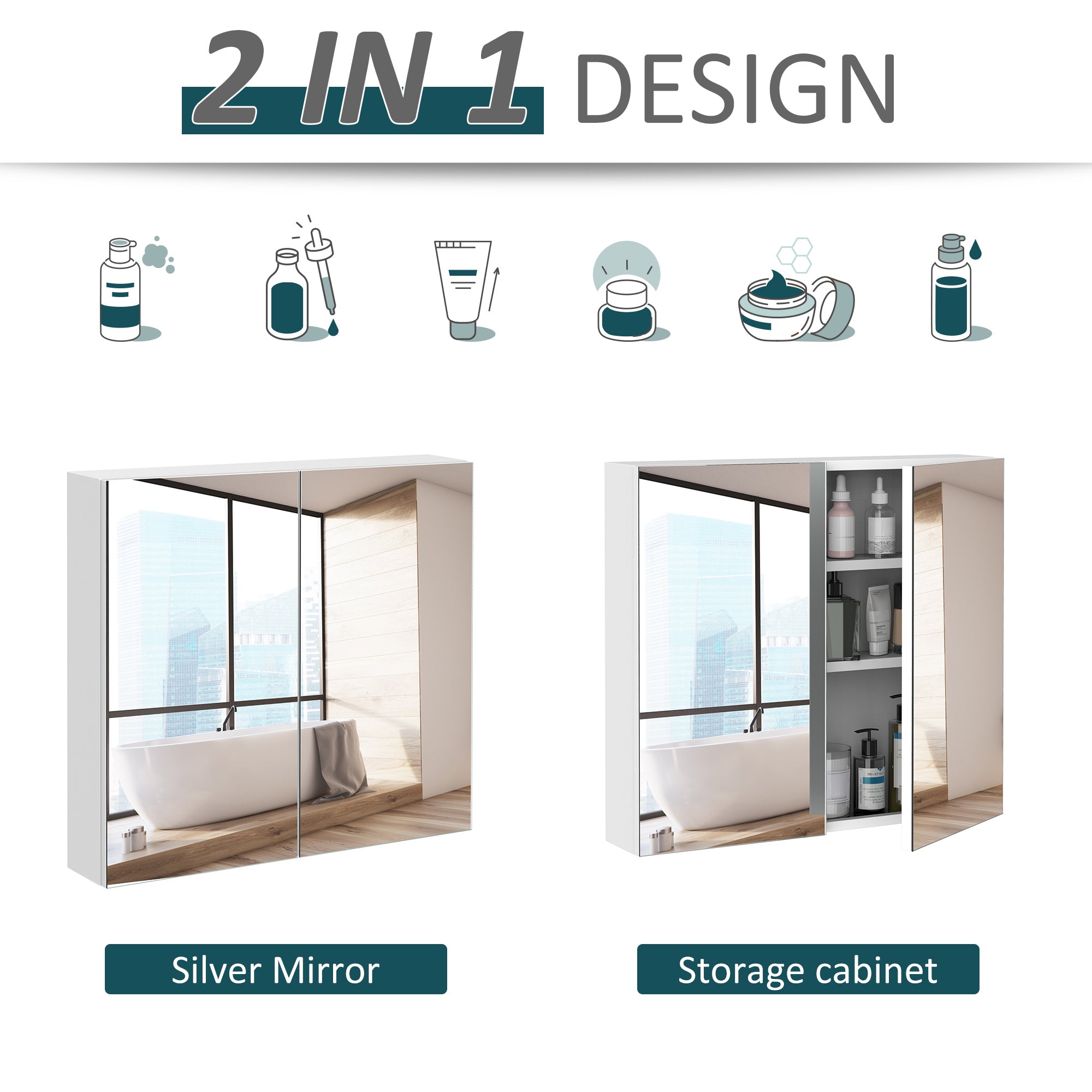 Contemporary Mirrored Cabinet