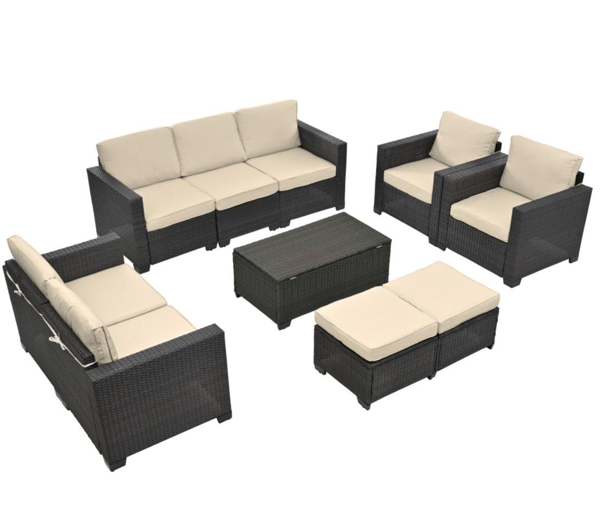 Gray Modular Patio Set