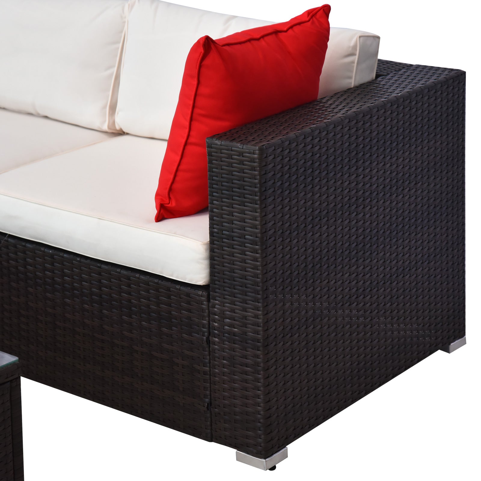 Gray Woven Patio Set