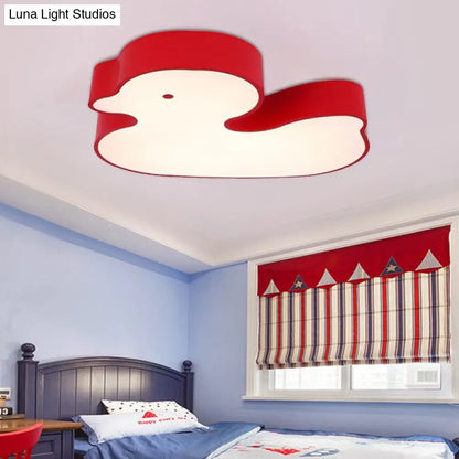 DecorBites™ DecorBites™ Baby Duck LED Flush Ceiling Light - Fun & Bright Metal Fixture for Child's Bedroom