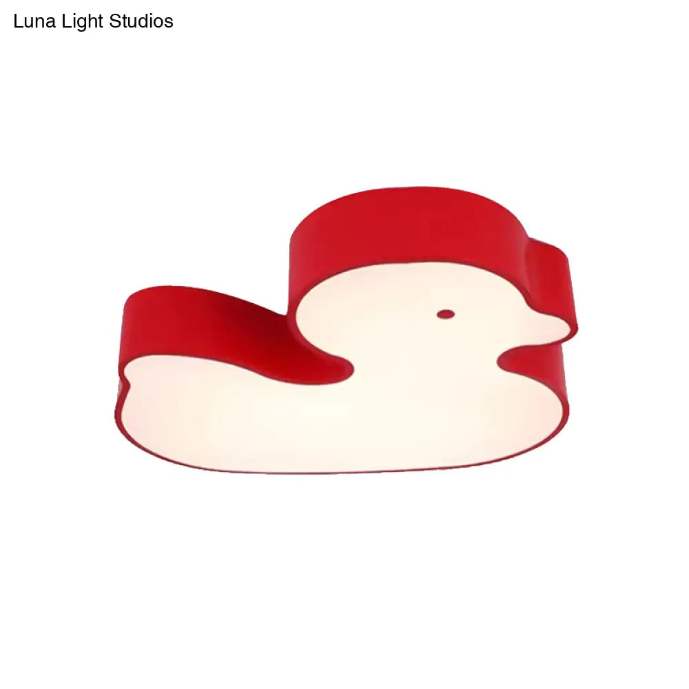 DecorBites™ DecorBites™ Baby Duck LED Flush Ceiling Light - Fun & Bright Metal Fixture for Child's Bedroom