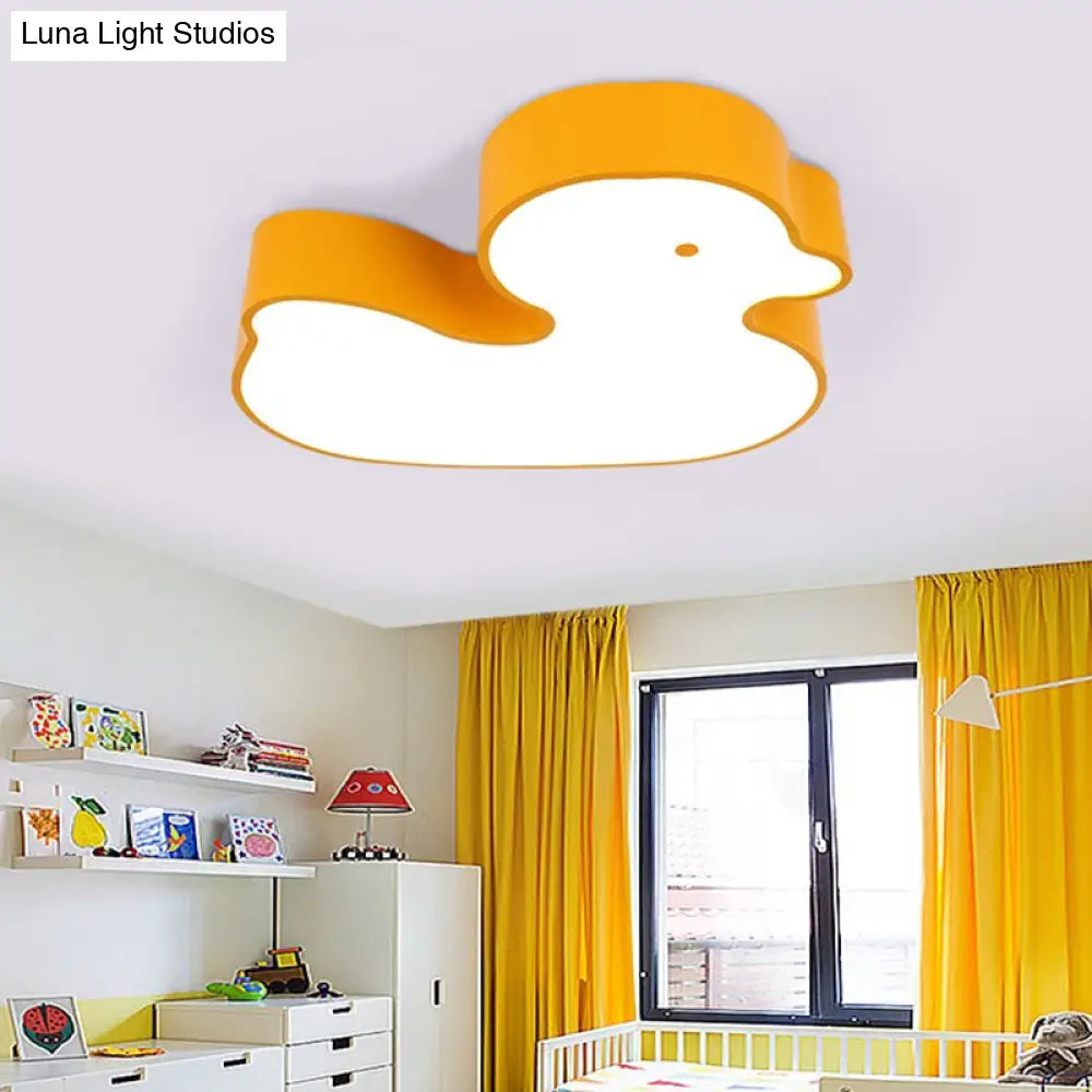 DecorBites™ DecorBites™ Baby Duck LED Flush Ceiling Light - Fun & Bright Metal Fixture for Child's Bedroom