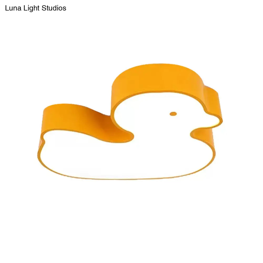DecorBites™ DecorBites™ Baby Duck LED Flush Ceiling Light - Fun & Bright Metal Fixture for Child's Bedroom