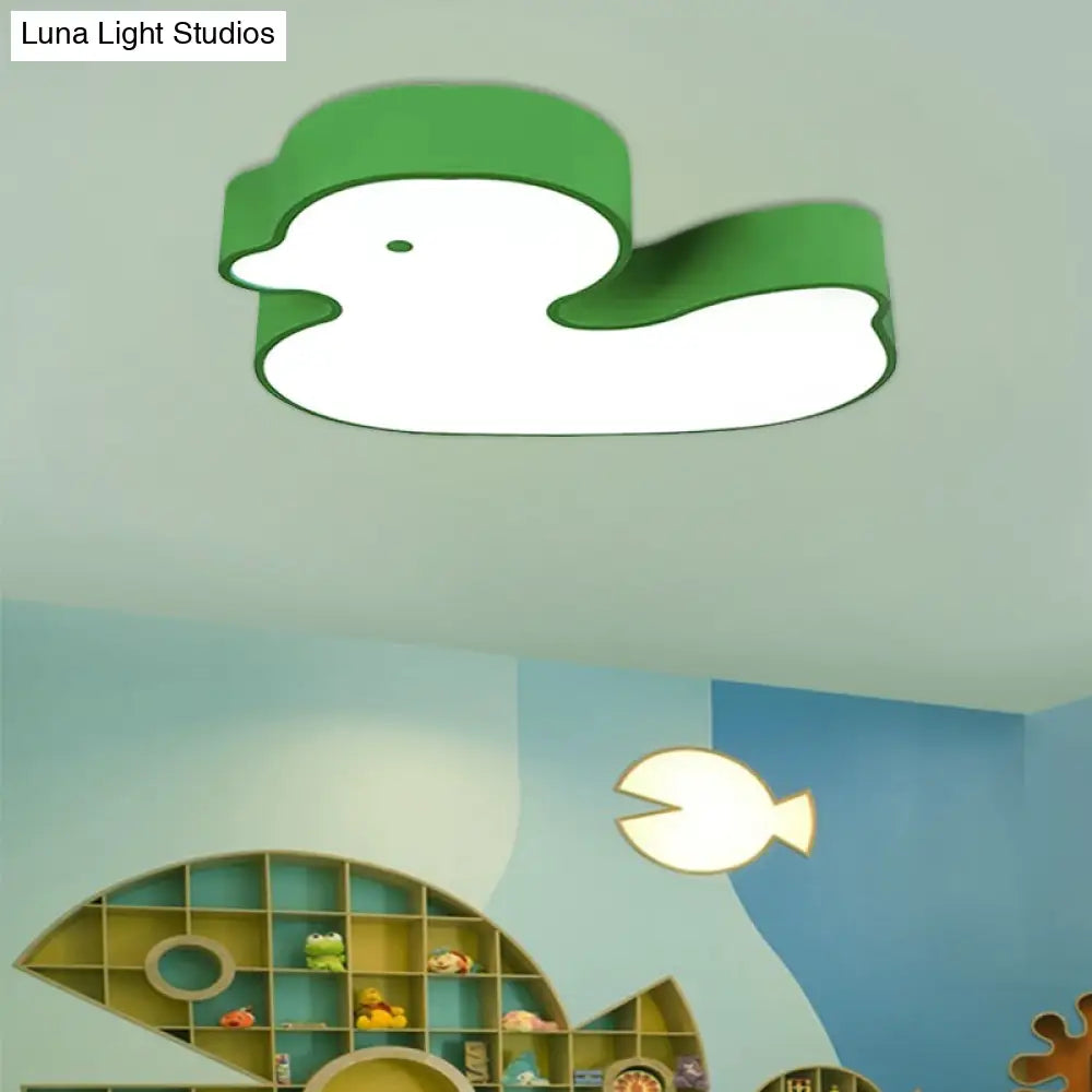 DecorBites™ DecorBites™ Baby Duck LED Flush Ceiling Light - Fun & Bright Metal Fixture for Child's Bedroom
