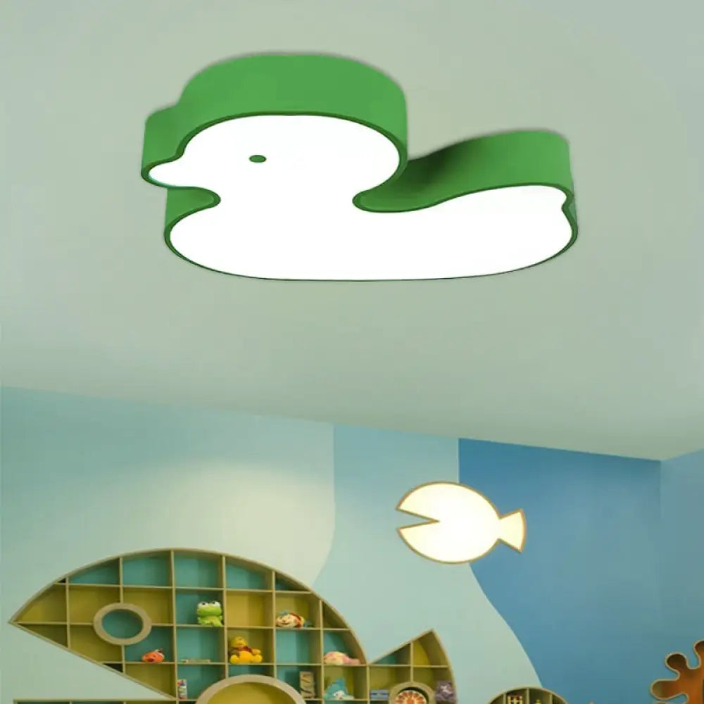 DecorBites™ DecorBites™ Baby Duck LED Flush Ceiling Light - Fun & Bright Metal Fixture for Child's Bedroom