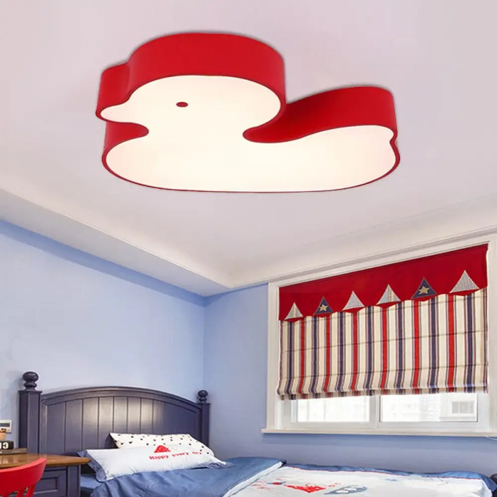DecorBites™ DecorBites™ Baby Duck LED Flush Ceiling Light - Fun & Bright Metal Fixture for Child's Bedroom