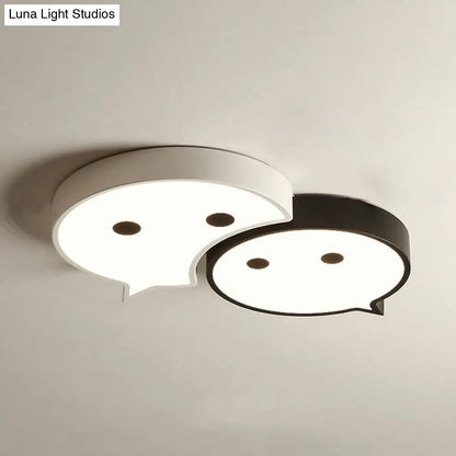 مصباح السقف LED Baby Elf من DecorBites™: مصباح معدني وأكريليك ساحر لغرفة نوم الطفل