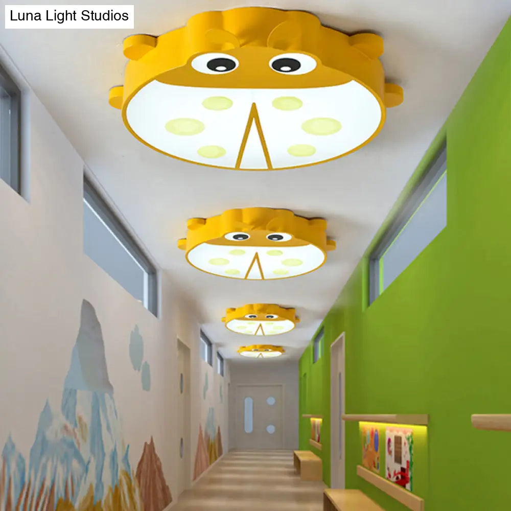 ديكوربايتس™ مصباح سقف على شكل خنفساء كرتونية لغرفة الأطفال - مصباح رفيع من الأكريليك والمعدن