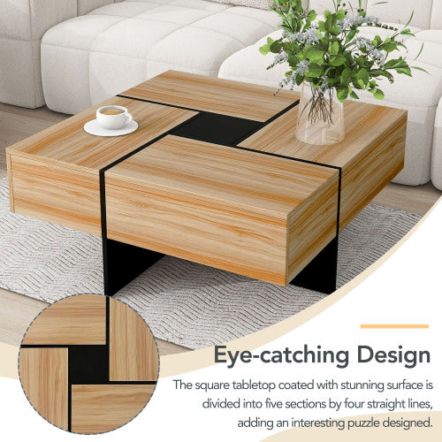 Brown Storage Coffee Table