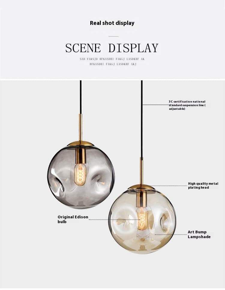 Creative Glass Chandelier Iron Restaurant Window Chandelier