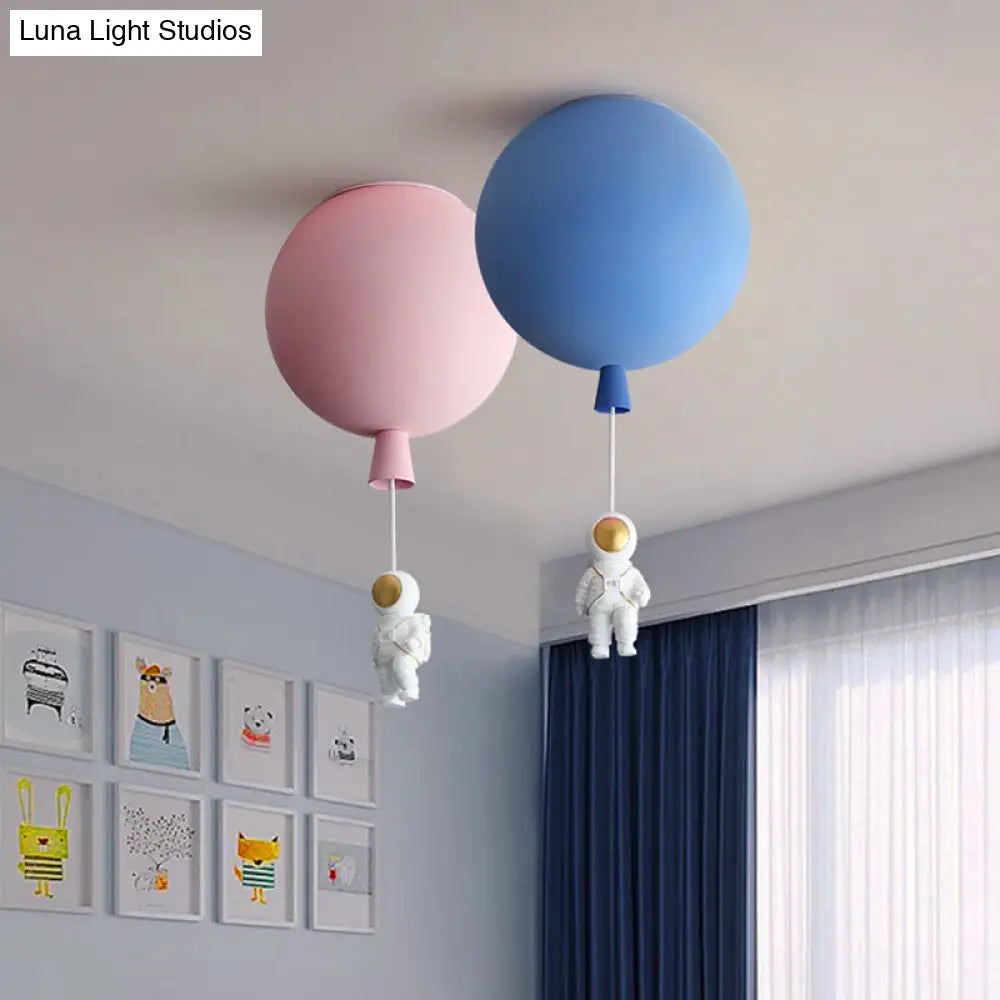 DecorBites™ Balloon and Astronaut Ceiling Lamp Kids Acrylic 1 Head Bedroom Pendant Lighting Fixture