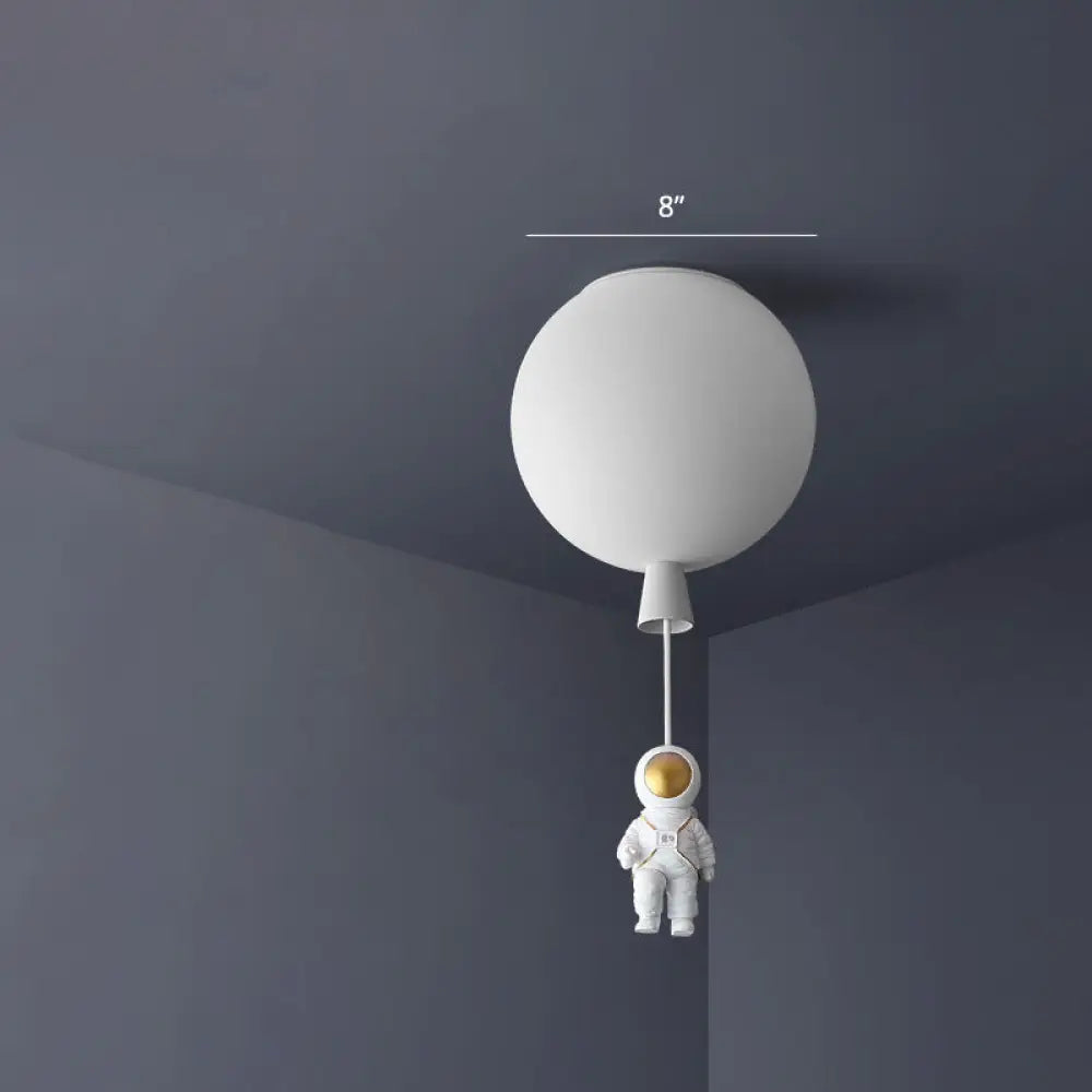 DecorBites™ Balloon and Astronaut Ceiling Lamp Kids Acrylic 1 Head Bedroom Pendant Lighting Fixture