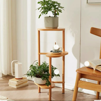 Bamboo 3 Tier Corner Plant Stand Display