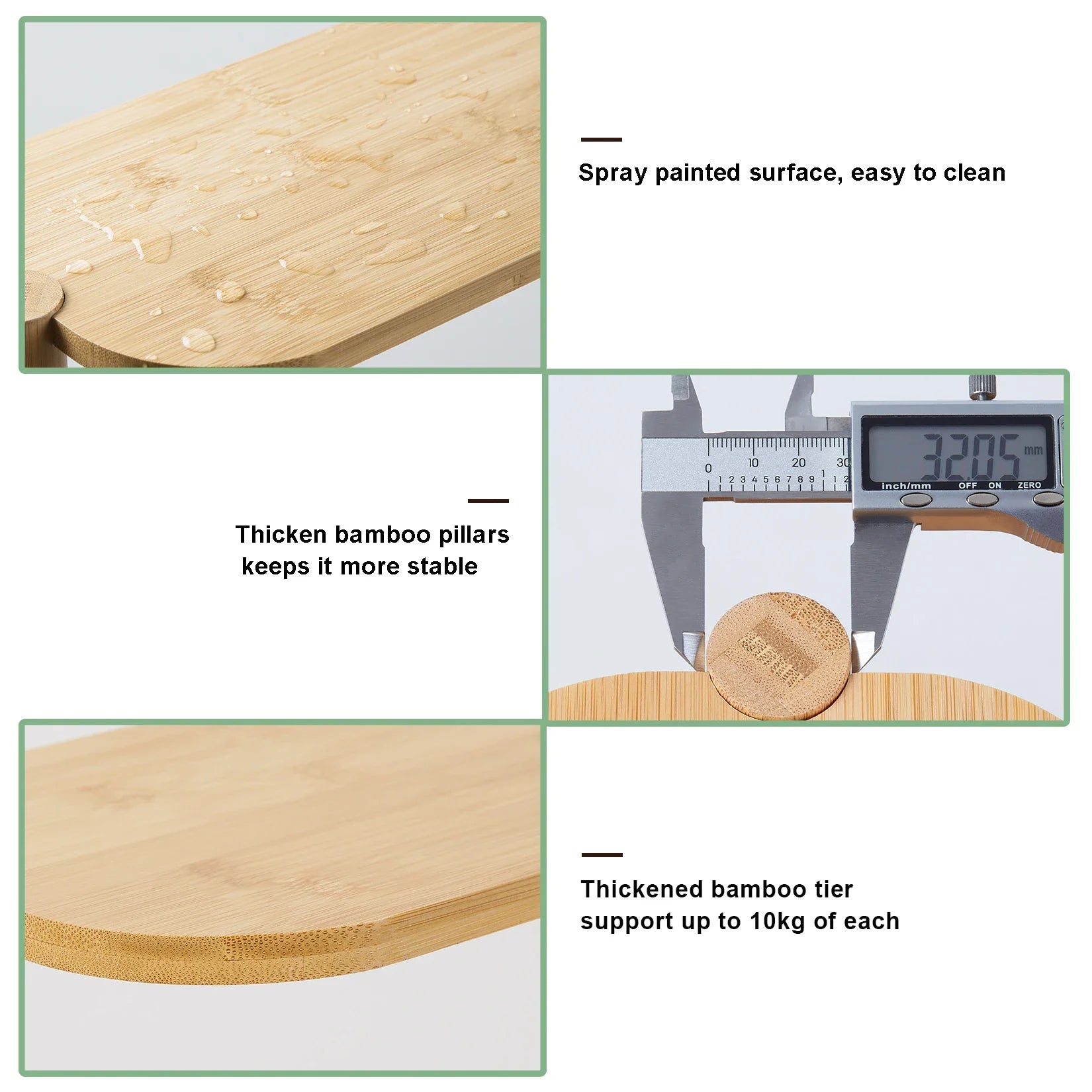 Bamboo 3 Tier Corner Plant Stand Display