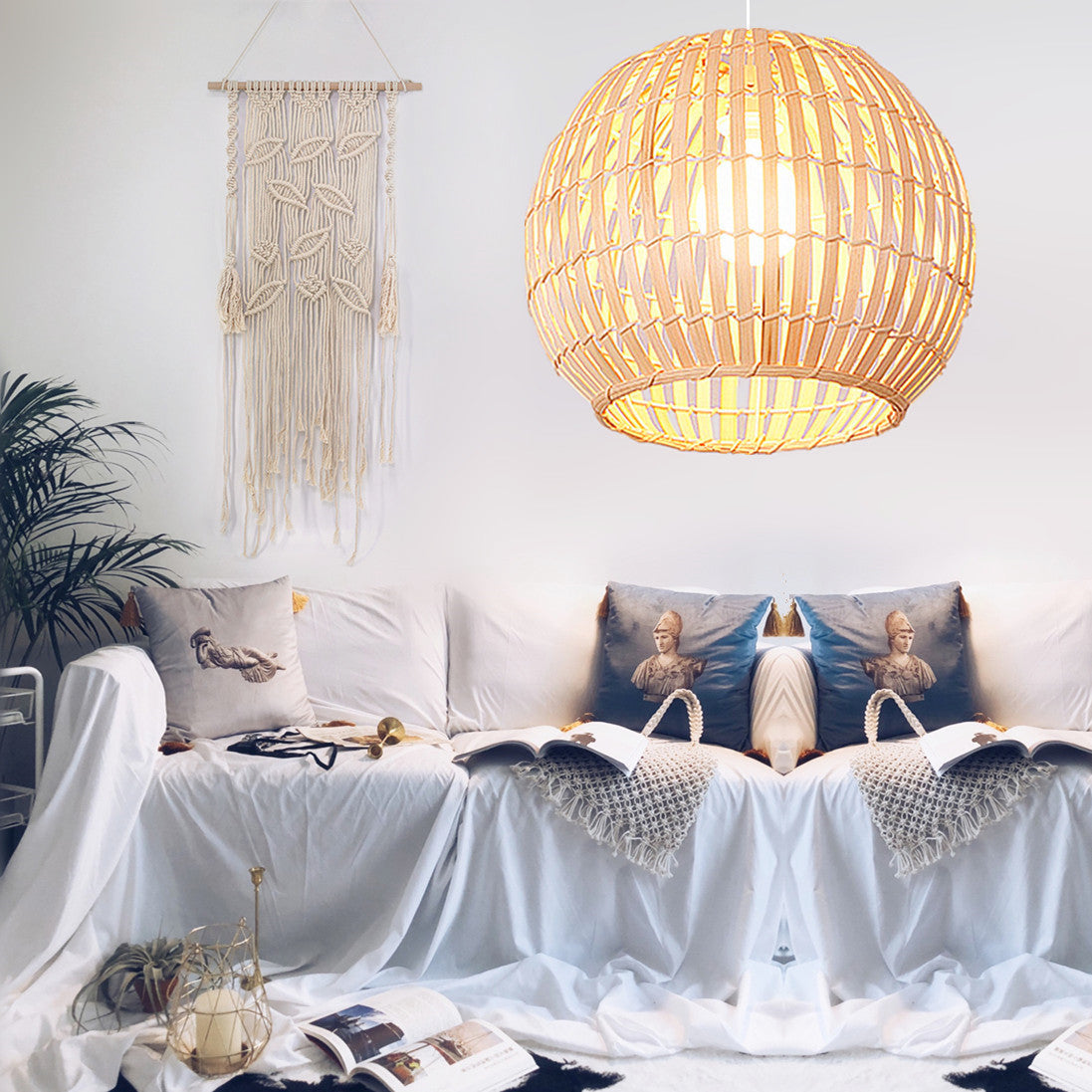 Rattan Bamboo Chandelier