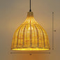 Bamboo Asian Pendant Lamp: Bell Shade Tea Room Ceiling Suspension Light – Single-Bulb Wood Design