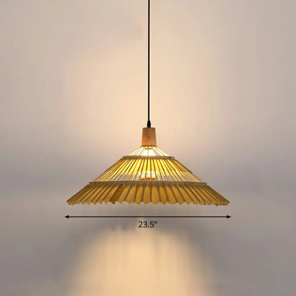 Bamboo Chinoiserie Pendant Light - 1 Head Suspension Lighting for Restaurants