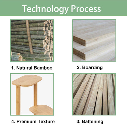 Bamboo Corner Plant Stand for Garden Balcony