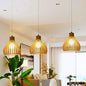 Bamboo Hanging Lamp: Handcrafted Asian Style with 1 Bulb for Tea Room