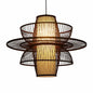 Bamboo Pendant Light: Chinese Style Coffee Cage Suspension, 1-Light Fixture