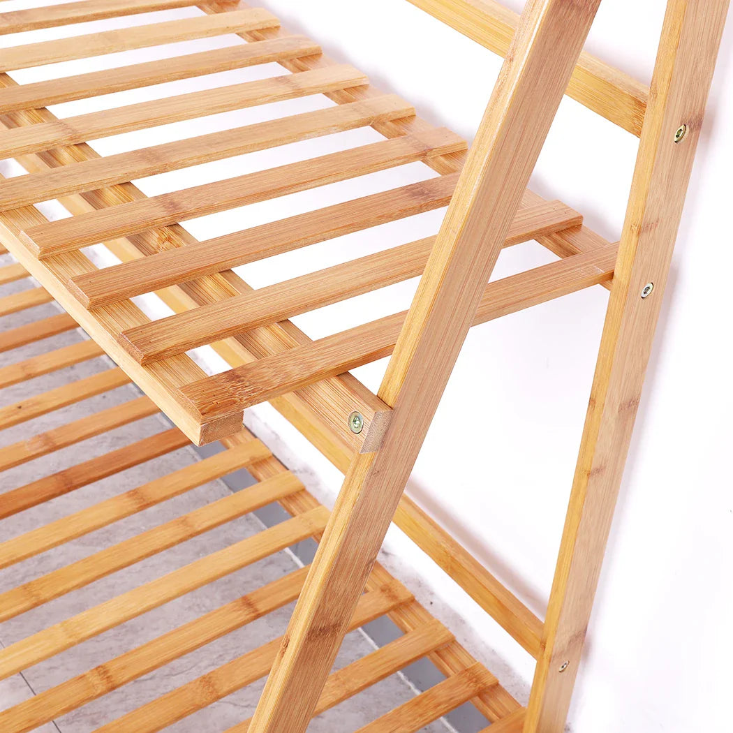 Bamboo Plant Stand Organizer Shelf - Indoor/Outdoor